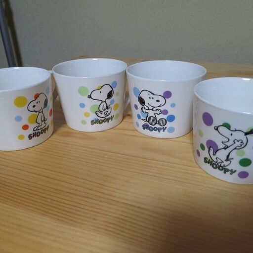 Snoopy スヌーピー コーヒーカップ マグカップ 4客セット 新品未使用 美品 ふれでぃ 新大宮の食器 コーヒー ティー の中古あげます 譲ります ジモティーで不用品の処分