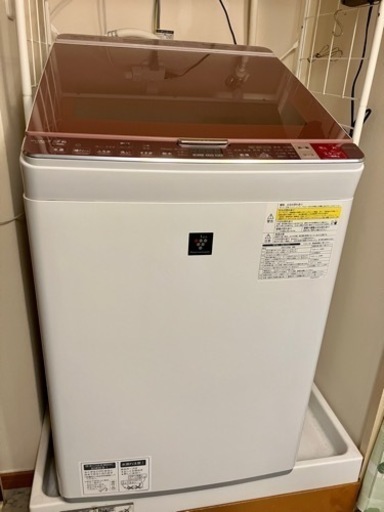 洗濯機 SHARP シャープ 8kg 乾燥機 大容量 家電 ES-GX8A-P