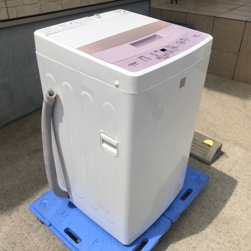 超美品【分解洗浄済】2016年製 アクア全自動洗濯機「AQW-S4E4」4.5kg ピンク