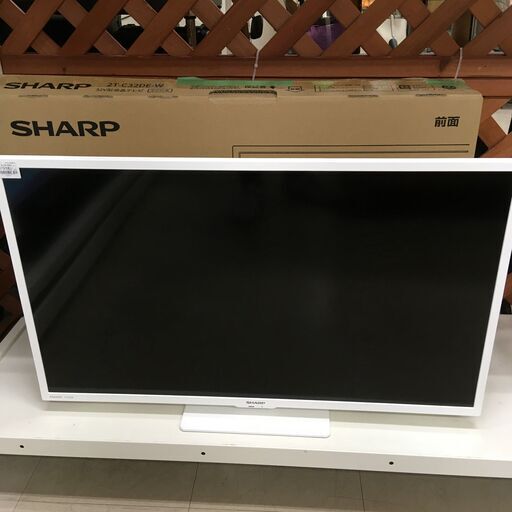 J1140 ★6ヶ月保証付き★ SHARP シャープ 32V型液晶テレビ AQUOS 2T-C32DE 2021年製 ホワイト クリーニング、動作確認済み