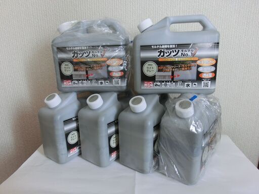 ■ニッペ　住宅用コンクリート モルタル 防汚 防水 水性塗料 ガッツ モルタル No.1　 1缶2kg入りが6缶　色名（ライトグレー）