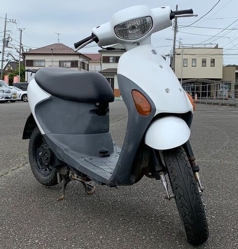 転売大歓迎 SUZUKI lets４ レッツ４ 白 不動 部品取り ジャンク