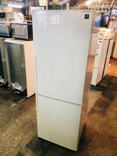 【愛品館市原店】SHARP 2018年製 271L 2ドア冷蔵庫 SJ-PD27D-W