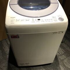 【ネット決済・配送可】SHARP　洗濯機 8.0kg　ES-GV...
