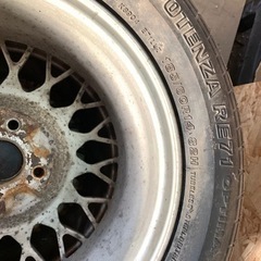 タイヤとホイールセット: Bridgestone タイヤ　185/60R14 2004年式　+ BBSホイール　4穴　14X5JET46