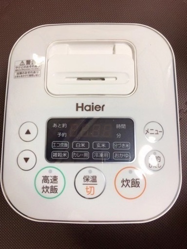 Haier JJ-M31D(W)マイコンジャー炊飯器　3合炊き　2018年製