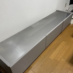 【LOWYA】[幅180] 日本製 ローテレビ台 半完成品 収納...