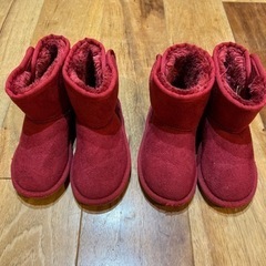 赤いブーツ双子用19センチ