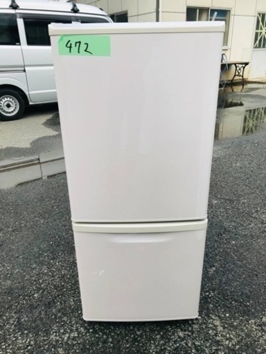 472番 Panasonic✨ノンフロン冷凍冷蔵庫✨NR-B142W-P‼️