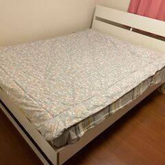 キングサイズ（2人用）、IKEAマットレス・ベットフレームセット_いいベットをお探しの方にオススメします