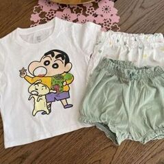 【状態良し】夏用、赤ちゃん服セット（ショートパンツ＆Tシャツ）