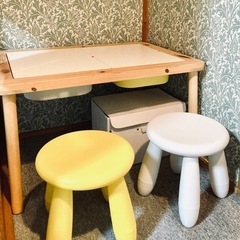 IKEA イケア キッズテーブル 子供用テーブル 机 デスク 椅...