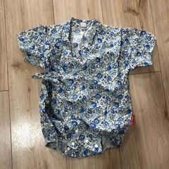 花柄甚平風ロンパース　夏用ベビー服