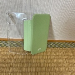 iPhone12 mini グリーンの手帳型ケース 