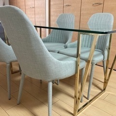 美品 Francfranc フランフラン フェリシテ ダイニングテーブル 椅子4脚付き