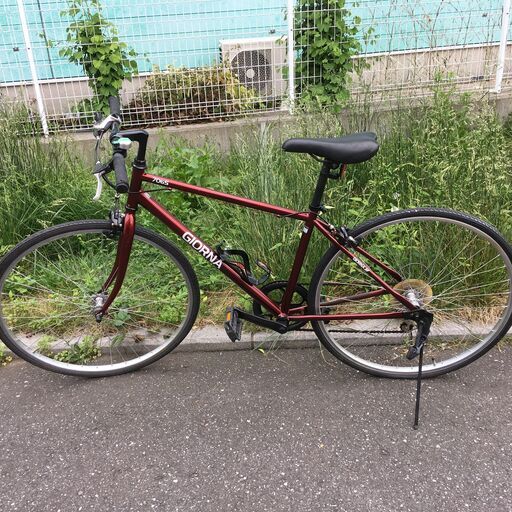 J1152 ★店頭にて試乗可★ 自転車 クロスバイク GIORNA 706S ジョルナ 700×28C レッド 6段変速 クリーニング、簡易メンテナンス済み