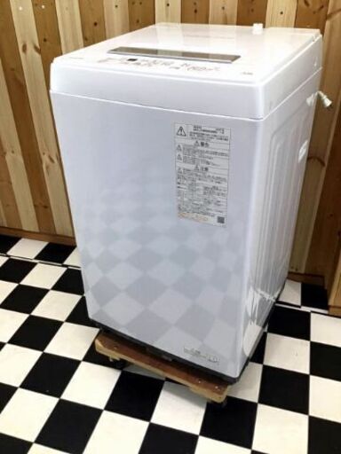 美品　東芝　全自動洗濯機　AW-45M9(W)　2020年製　4.5Kg　風乾燥 槽洗浄 槽乾燥コース ステンレス槽