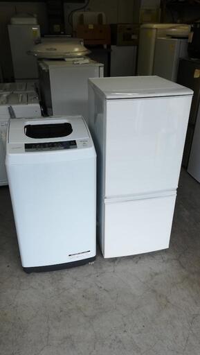 セット471⭐配送と設置は無料サービス⭐シャープ冷蔵庫137L＋日立洗濯 