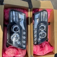 パジェロ V78W 社外 イカリング ヘッドライト インナーブラック