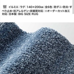 【新品】ACTUSスミノエ 日本製カーペット140×200ブルー