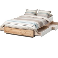 【ネット決済】単品) IKEA MANDAL マンダール ベッド...