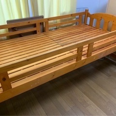 【ネット決済】木製シングルベッド