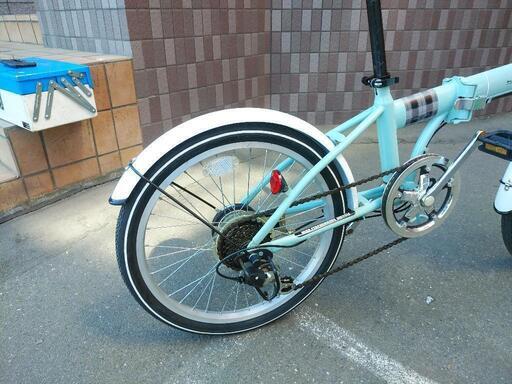 防犯登録料込み。札幌市内配達無料！中古20インチ折りたたみ自転車