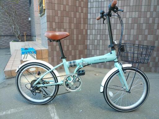 防犯登録料込み！札幌市内配達無料。中古折りたたみ自転車20インチ！