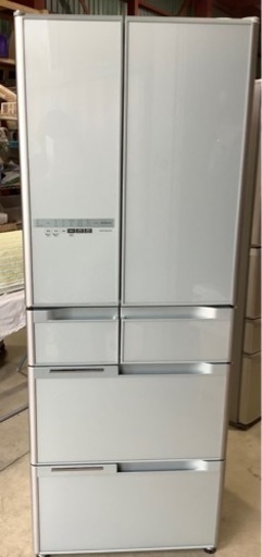 HITACHI 475L 日立ノンフロン冷凍冷蔵庫　R-C4800 2013年　側面キズ　部品割れあり　中古品