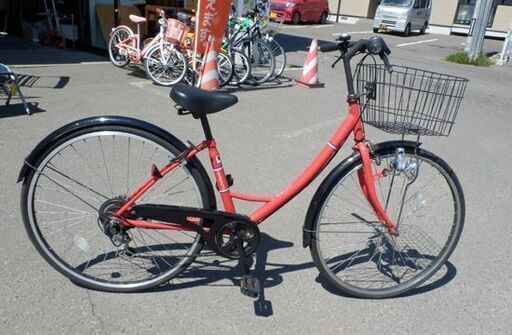 自転車 27インチ Lecepharo 6段変速 黒×赤 カゴ 鍵 ライト球切れ LECEPHARO 札幌 西野店 自転車 27インチ Lecepharo 6段変速 黒×赤 カゴ 鍵 ライト球切れ LECEPHARO