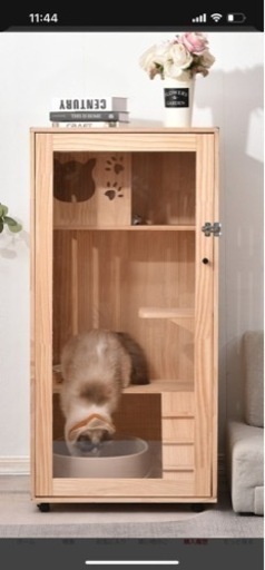 猫ゲージ　3段　木製フレーム　キャットハウス