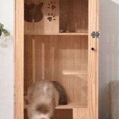 【ネット決済】猫ゲージ　3段　木製フレーム　キャットハウス