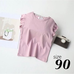 【新品】ノースリーブTシャツ　ピンク　90