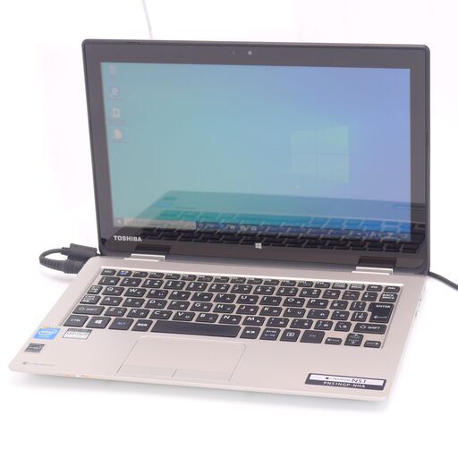 中古美品 11インチ 金色 ノートパソコン 東芝 N51/NG Celeron 4GB 500GB 無線 タッチ可 Bluetooth カメラ Windows10 Office済