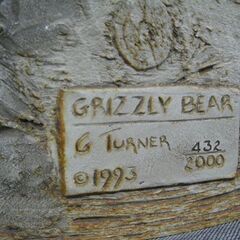 木製 レリーフ ジョージ・ターナー作 グリズリーベア 1993 432/2000 証明書付 彫刻 ハイイログマ ヒグマ 動物 自然 アート 札幌 手稲 木製 レリーフ ジョージ・ターナー作 グリズリーベア 1993 432/2000