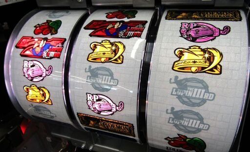 千歳発 パチスロ実機 オリンピア ルパン三世 世界解剖 コイン機 100V 5