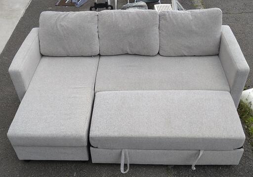 ニトリ　ボックスピュール　収納付きカウチソファー 楽天市場】布張り収納付きカウチソファ(ボックス AQ) ニトリ