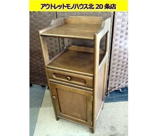 ☆ カリモク 電話台 幅348×奥行320×高さ820mm ブナ材 飾り棚 テレフォンラック キャビネット 花台 収納棚 karimoku 札幌 東区 北20条店