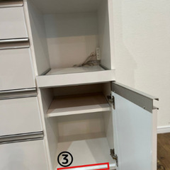 キッチンボード　食器棚　ベルメゾン　120サイズ　ソフトクローズ仕様