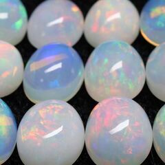 卸売販売】天然オパール 2.5ct以上 12×10mm ルース 遊色抜群 カボション 10