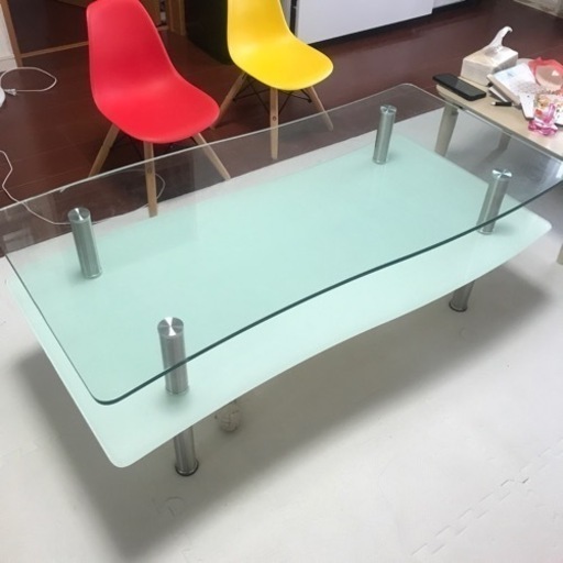 ☆美品☆東京インテリア☆昇降ガラス面テーブル☆