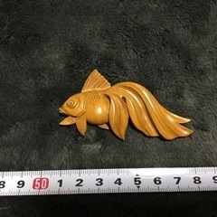 柘植の帯留め　金魚(取りに来て頂ける方限定)の画像