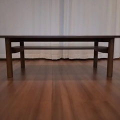 木製ローテーブル（無印良品:ウォールナット材）