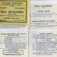 【選定分類：Ⅳ- ⑦ モダン・工房製・仏蘭西】Violin Work shop of RENE JACQUEMIN 1943●修復・セッティング・調整未済●試奏不可落札時状態