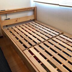 ニトリ 木製 シングルベッド マットレスセット