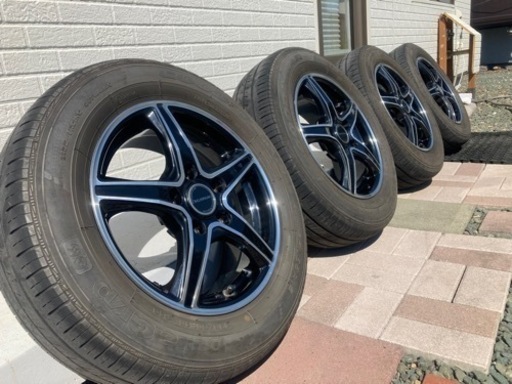 15インチ タイヤ&アルミホイール 4本セット 195/65R15 PCD114.3 5穴6J +45