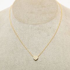 K18 ダイヤモンド ネックレス (ハートモチーフ) 品番n21-102