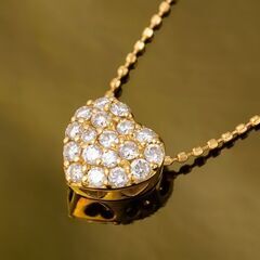 K18 ダイヤモンド ネックレス (ハートモチーフ) 品番n21-102