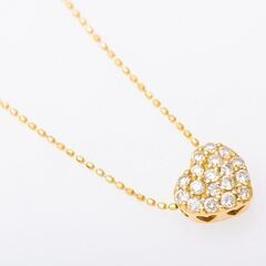 K18 ダイヤモンド ネックレス (ハートモチーフ) 品番n21-102