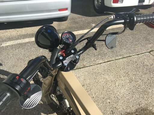 ホンダ スーパーカブ カブ 70 オフロード仕様 スーパートラップマフラー ベージュに装済み